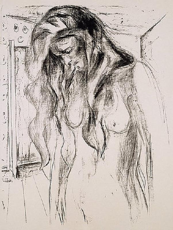 Weinendes Mädchen a Edvard Munch