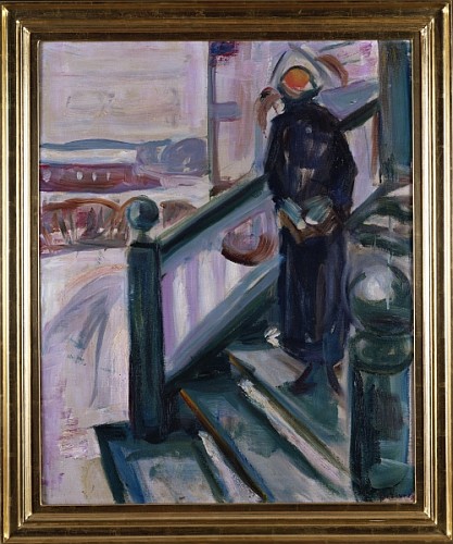 Woman on the Veranda  a Edvard Munch