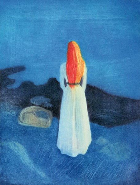 Young Girl on a Jetty  a Edvard Munch