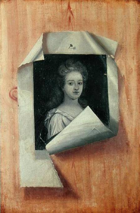 Trompe l'Oeil Portrait of a Lady a Edwaert Colyer or Collier