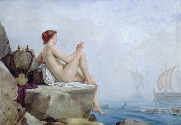 The Siren, 1888 (oil on canvas) a Edward Armitage