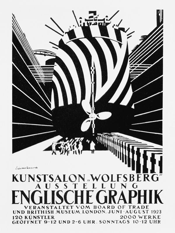 German poster for an exhibition of English Graphics for the Board of Trade and the British Museum, 1 a Edward Alexander Wadsworth