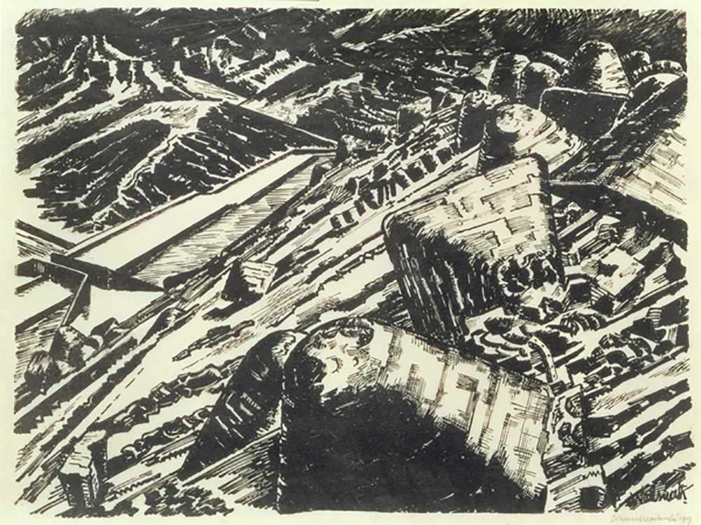 Ladle Slag, Old Hill, 1, 1919-20 a Edward Alexander Wadsworth