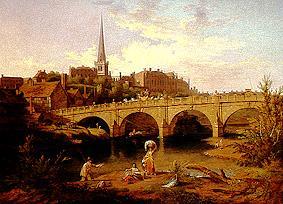 Look at Shrewsbury with the river Severn a Edward Dayes