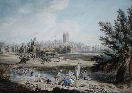 Magdalen College, Oxford, View from Cherwell Looking North West a Edward Dayes