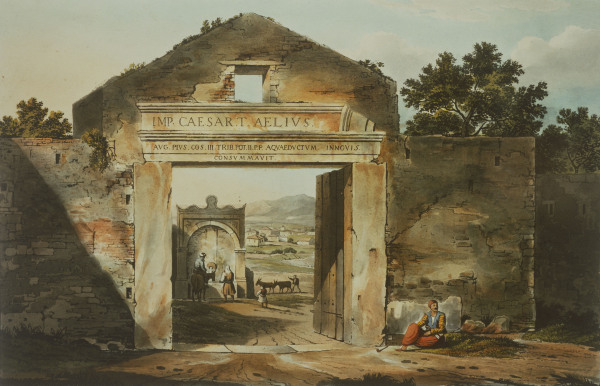 Athens , Roman city gate a Edward Dodwell