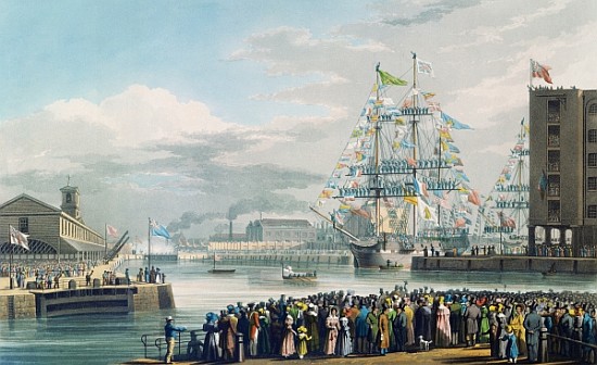 The Opening of St. Katharine Docks, Saturday the 25th October 1828 a Edward Duncan