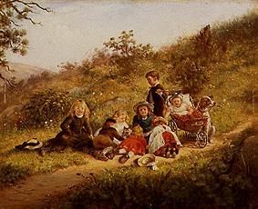 Sunny childhood. a Edward Lamson Henry