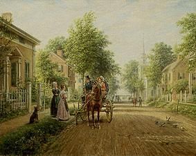 On the way to town. a Edward Lamson Henry