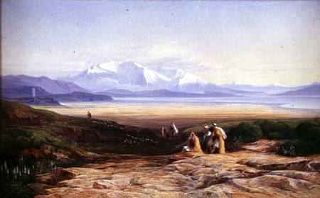 Mount Parnassus, Lake Cephissus and the Plains of Boetia, Greece a Edward Lear