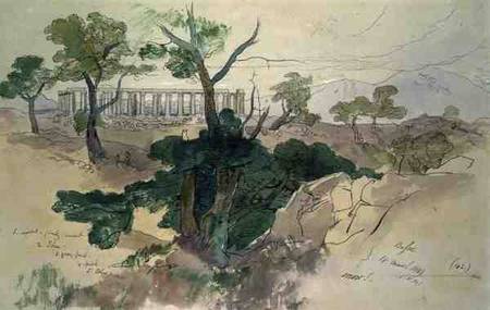 Temple at Bassae a Edward Lear