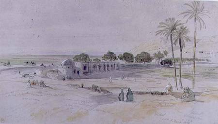 The Wadi, Es-Sioot, Egypt, 1854 (w/c, pen & a Edward Lear