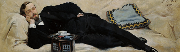 The Nonchalant Dandy, 1901 (oil on canvas) a Edward Loevy