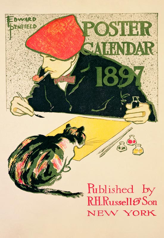 Poster Calendar, pub. by R.H. Russell & Son a Edward Penfield
