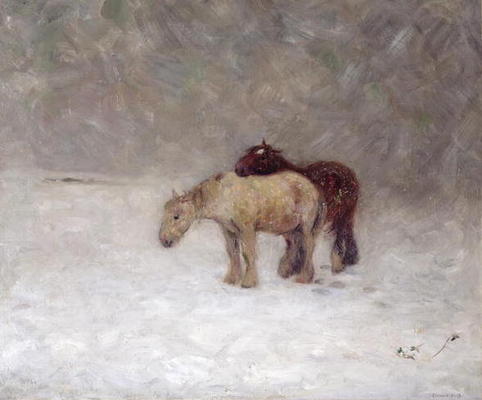 A Snow Storm, c.1891 (oil on canvas) a Edward Stott