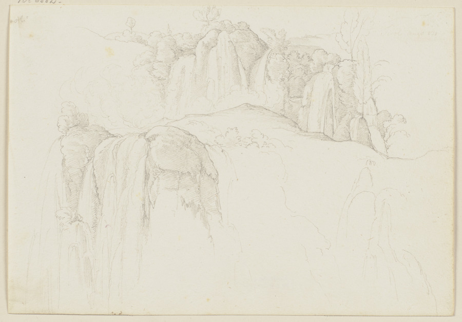 Aus dem Sabiner Gebirge, Wasserfälle bei Tivoli a Edward von Steinle
