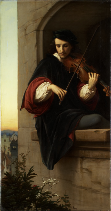 Violinist in the Belfry Window a Edward von Steinle