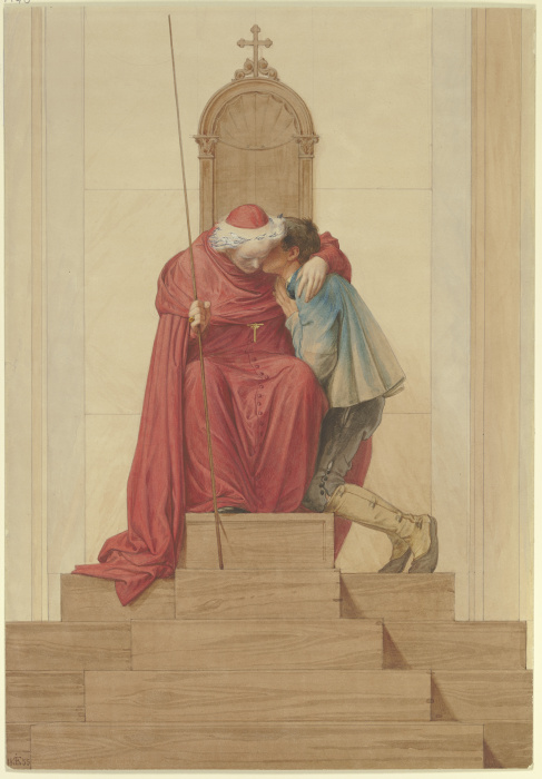 Ein Cardinal Penitenziario maggiore, in der heiligen Woche zu St. Peter in Rom a Edward von Steinle