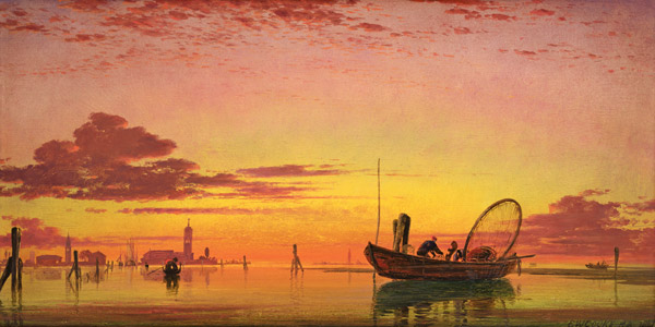 Mazzorto on the Lagoon, Venice a Edward William Cooke