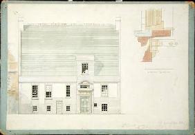 Front Elevation of House for J.A.M. Whistler Esq, Tite Street, Chelsea