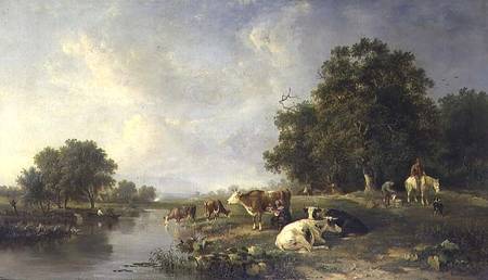 Landscape with cattle a Edward Williams