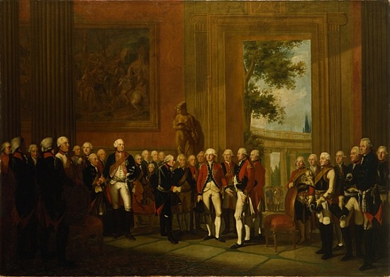 Reception for the Duke of York in Sanssouci, c.1785 a Edward Francis (Francesco Calza) Cunningham