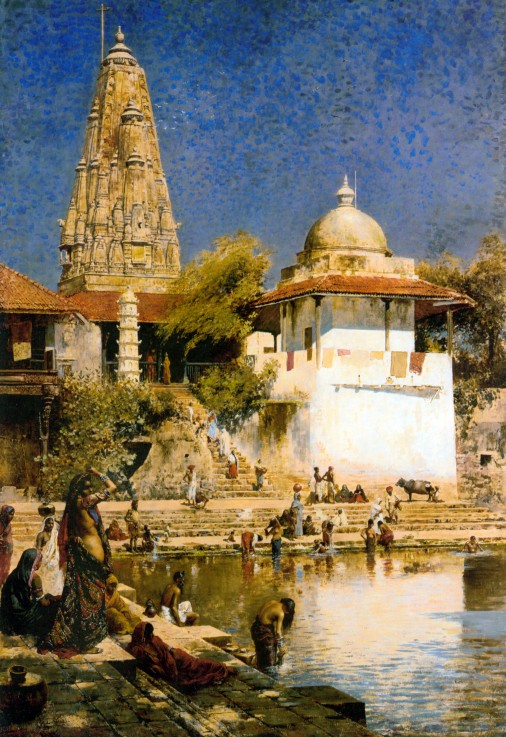 Banganga Tank and Walkeshwar Temple at Bombay a Edwin Lord Weeks