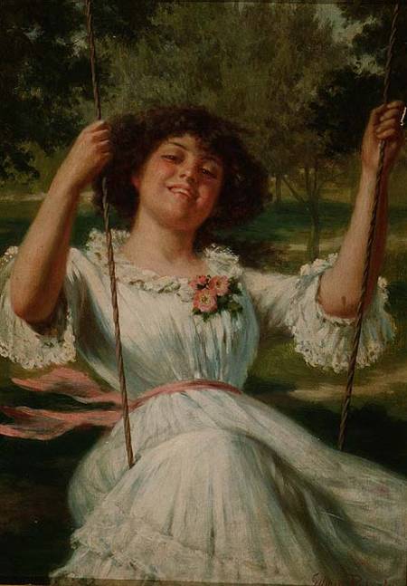Girl on a Swing a Edwin Thomas Roberts