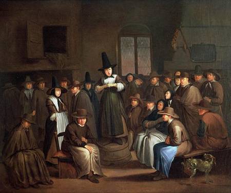 A Quakers Meeting a Egbert Ivan Heemskerck