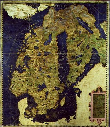 Map of Sixteenth Century Scandinavia a Egnazio Bonsignori