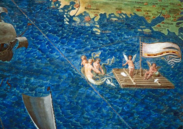 Raft of Cherubs, detail from the 'Galleria delle Carte Geografiche' a Egnazio Danti