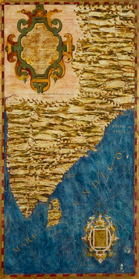 Map of India and Ceylon a Egnazio Danti