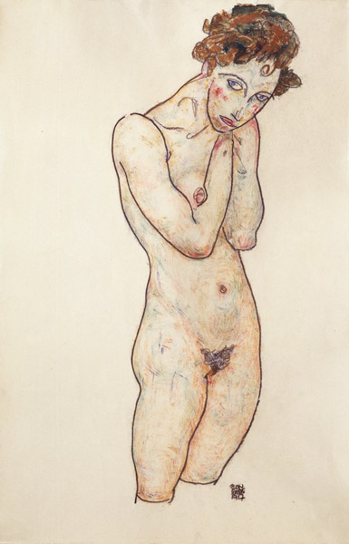 Stationary female act. a Egon Schiele