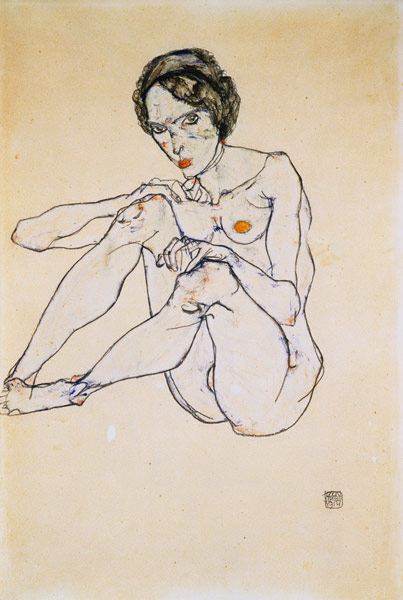 Woman act. a Egon Schiele