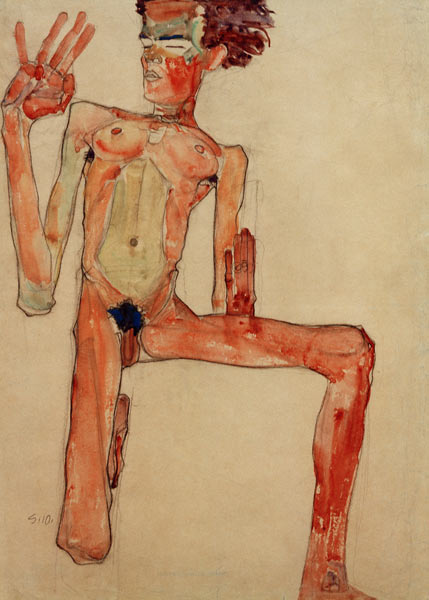 Self-portrait a Egon Schiele