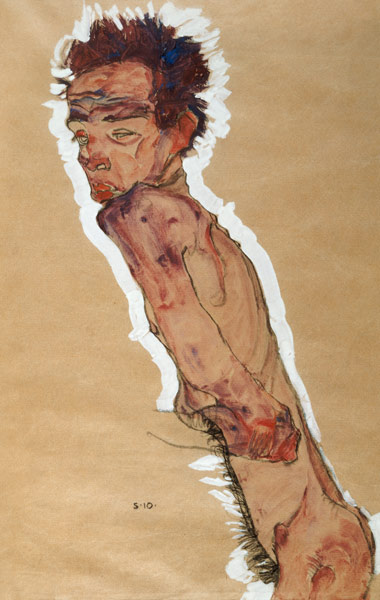 Self Portrait Nude a Egon Schiele