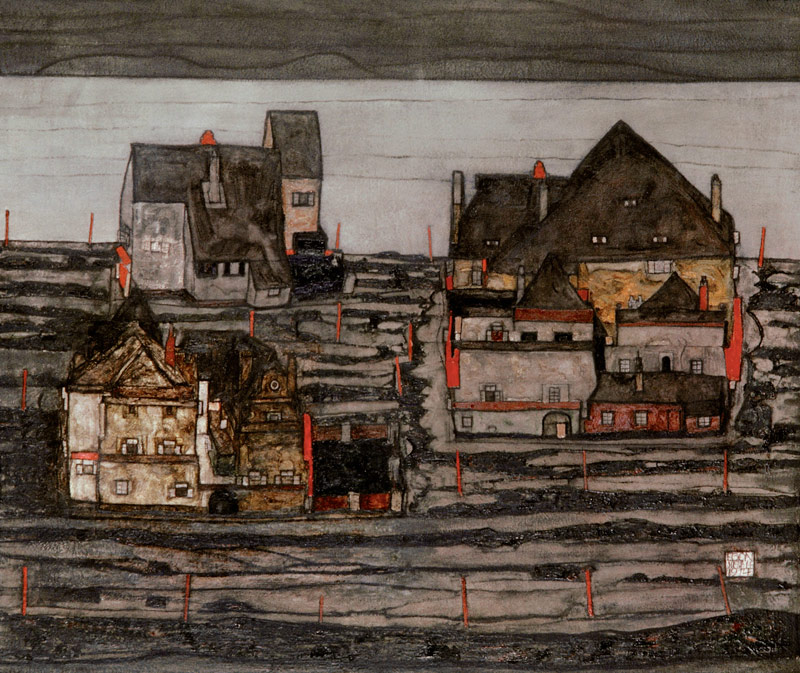 Suburb I. a Egon Schiele