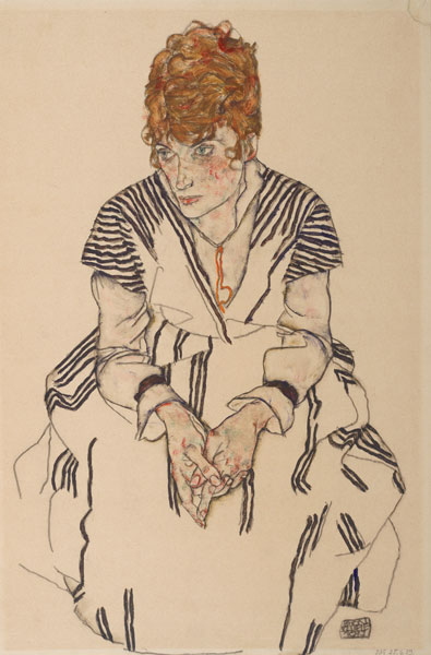 Portrait of the Artist's Sister-in-Law, Adele Harms a Egon Schiele