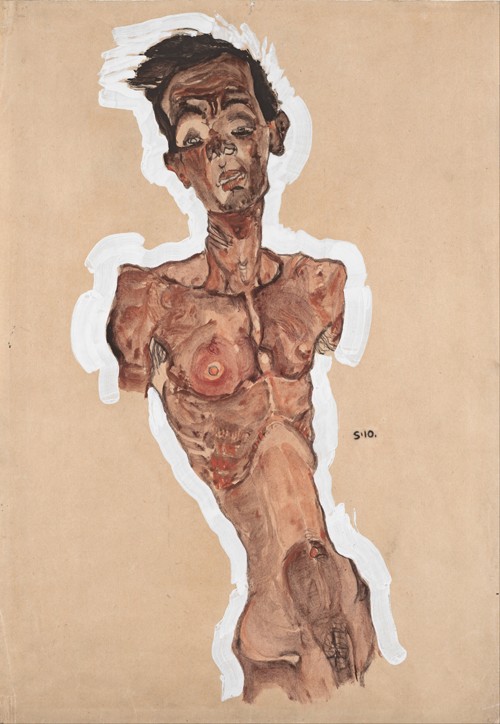 Nude Self-Portrait a Egon Schiele