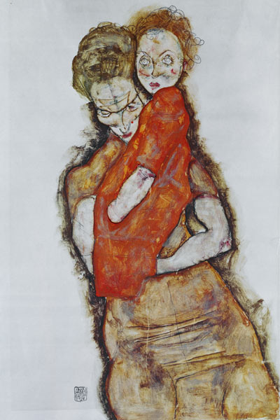 Mutter mit Kind a Egon Schiele