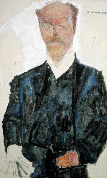 Portrait of Otto Wagner a Egon Schiele