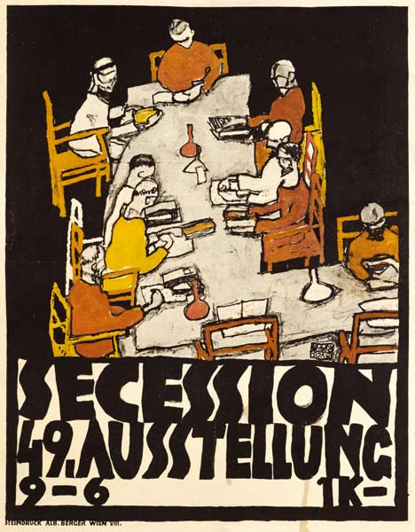 Poster for the 19th secession exhibition a Egon Schiele