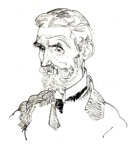 A Portrait of the Artist's Father-in-Law, Johann Harms a Egon Schiele