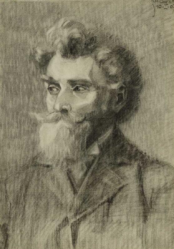 Portrait eines Mannes a Egon Schiele