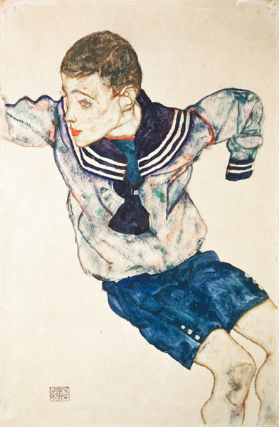 Boy in sailor suit a Egon Schiele