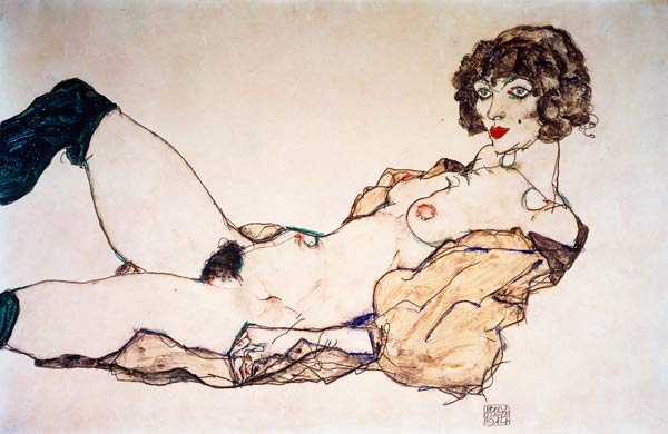 Reclining Nude a Egon Schiele