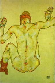 Sedentary female back act. a Egon Schiele