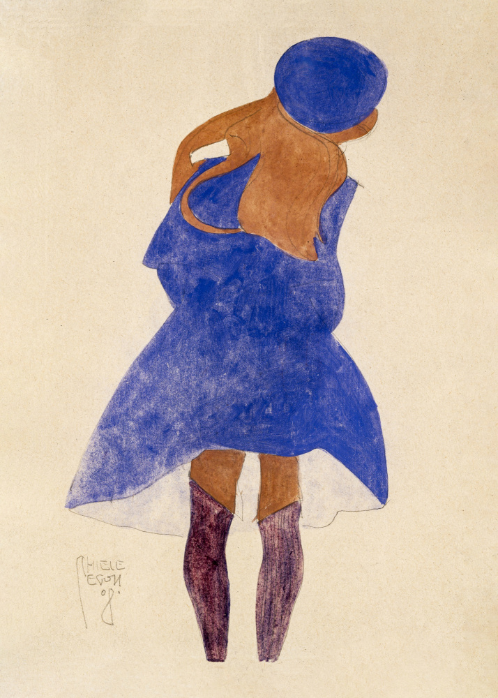 Standing Girl, Back View 1908 a Egon Schiele