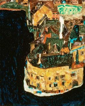 Town at the blue river II.Stadt am blauen Fluss II.,