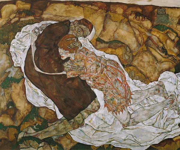 Death and girl (man and girl) a Egon Schiele